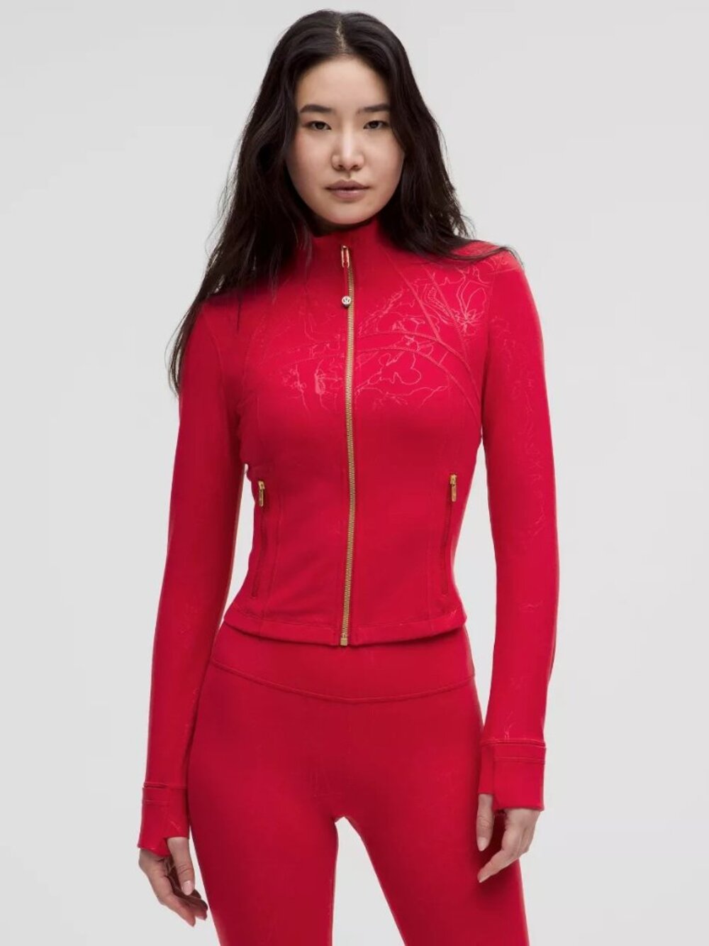 Lululemon Lunar New Year Define Cropped Jacket | Red + Gold | Like New | Size 6